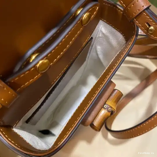 First bag ru handbag Gucci mini Bamboo 0603